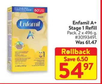 Walmart Enfamil a+ stage 1 refill offer