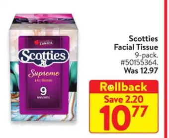 Walmart Scotties facial tissue offer