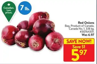 Walmart Red onions offer