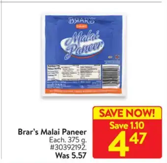 Walmart Brar's malai paneer offer