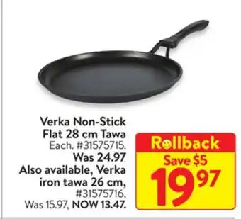 Walmart Verka non-stick flat 28 cm tawa offer