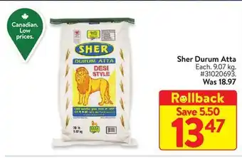 Walmart Sher durum atta offer