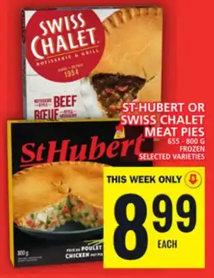 Food Basics St-hubert or swiss chalet meat pies offer