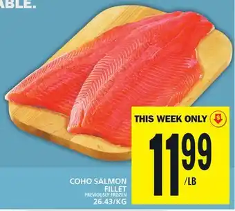 Food Basics Coho salmon fillet offer