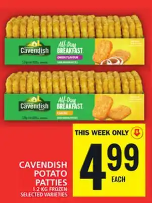 Food Basics Cavendish potato patties offer