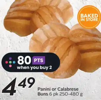 Sobeys Panini or calabrese buns offer