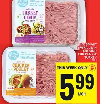 Food Basics Life smart extra lean ground chicken or turkey offer
