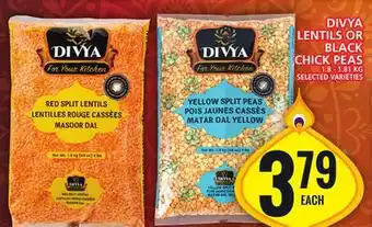 Food Basics Divya lentils or black chick peas offer