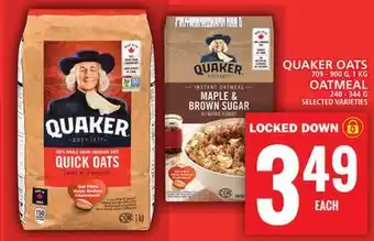 Food Basics Quaker oats or oatmeal offer