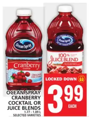 Food Basics Ocean spray cranberry cocktail or juice blends offer