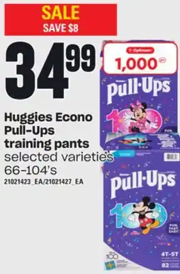 Loblaws Huggies econo pull-ups training pants, 66-104's offer