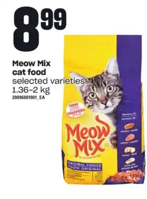 Loblaws Meow mix cat food, 1.36-2 kg offer