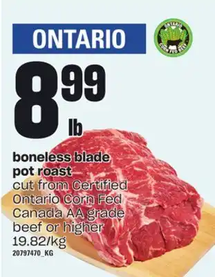 Loblaws Boneless blade pot roast offer