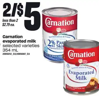 Loblaws Carnation evaporated milk, 354 ml offer