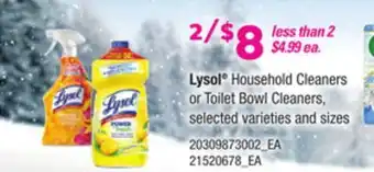 Loblaws Lysol household cleaners or toilet bowl cleaners offer