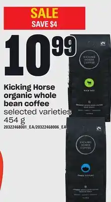 Loblaws Kicking horse organic whole bean coffee, 454 g offer