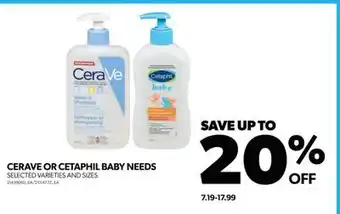 Real Canadian Superstore Cerave or cetaphil baby needs offer
