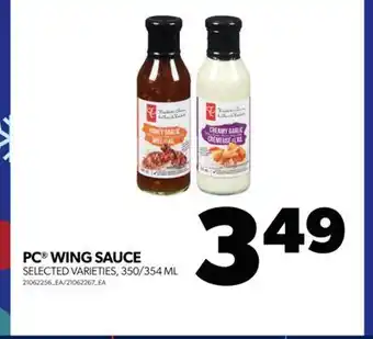 Real Canadian Superstore Pc wing sauce, 350/354 ml offer