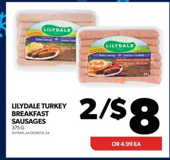 Real Canadian Superstore Lilydale turkey breakfast sausages, 375 g offer