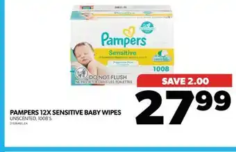 Real Canadian Superstore Pampers 12x sensitive baby wipes, 1008's offer