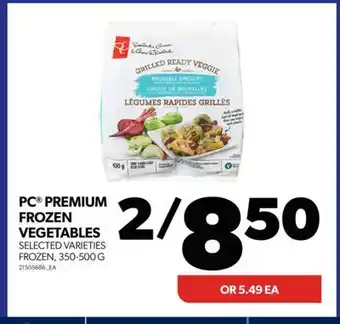 Real Canadian Superstore Pc premium frozen vegetables, 350-500 g offer