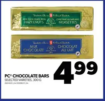 Real Canadian Superstore Pc chocolate bars, 300 g offer