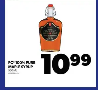 Real Canadian Superstore Pc 100% pure maple syrup, 500 ml offer