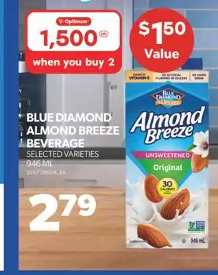 Real Canadian Superstore Blue diamond almond breeze beverage, 946 ml offer
