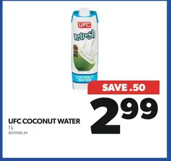 Real Canadian Superstore Ufc coconut water, 1 l offer