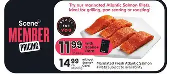 Sobeys Marinated fresh atlantic salmon fillets offer