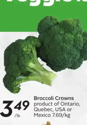 Sobeys Broccoli crowns offer