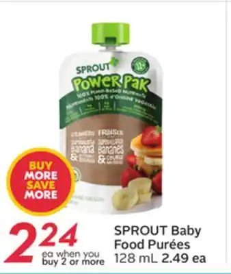 Sobeys Baby food purées offer