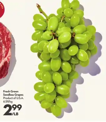 Longo's Fresh green seedless grapes offer