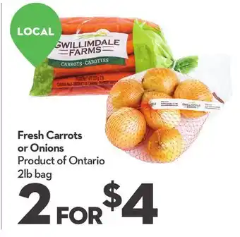 Longo's Fresh carrots or onions offer