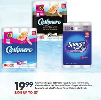 Longo's Cashmere regular bathroom tissue 20 triple rolls = 60 rolls, cashmere ultraluxe bathroom tissue 20 triple rolls = 60 rolls or offer