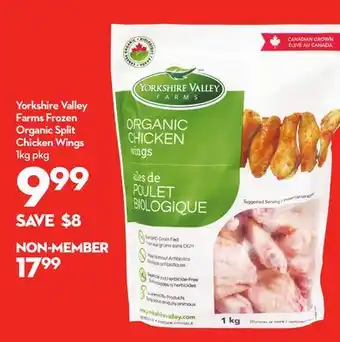 Longo's Yorkshire valley farms frozen organic split chicken wings offer