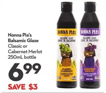Longo's Nonna pia's balsamic glaze classic or cabernet merlot offer