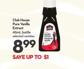 Longo's Club house pure vanilla extract offer