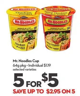 Longo's Mr. noodles cup offer
