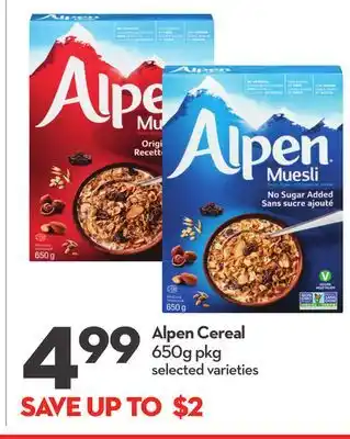 Longo's Alpen cereal offer
