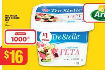 No Frills Tre stelle feta cheese tub, 1 kg offer