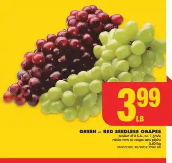No Frills Green or red seedless grapes offer