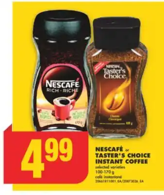 No Frills Nescafé or taster's choice instant coffee, 100-170 g offer