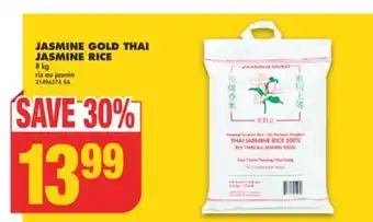 No Frills Jasmine gold thai jasmine rice, 8 kg offer