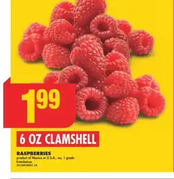 No Frills Raspberries, 6 oz clamshell offer