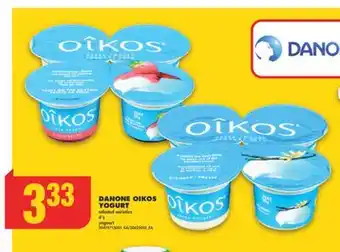 No Frills Danone oikos yogurt, 4's offer