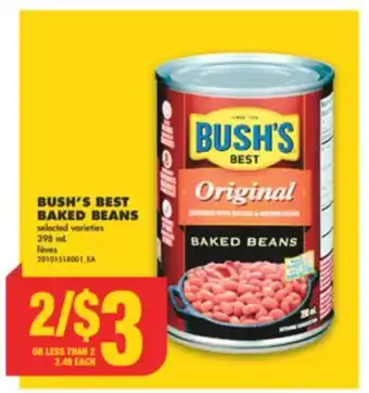 No Frills Bush's best baked beans, 398 ml offer
