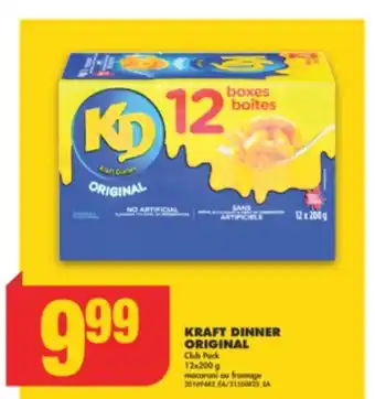 No Frills Kraft dinner original, 12x200 g offer