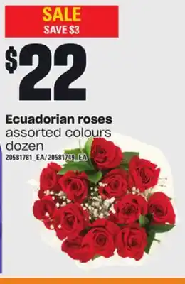 Independent Grocer Ecuadorian roses offer