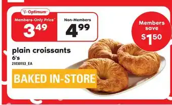 Independent Grocer Plain croissants, 6's offer